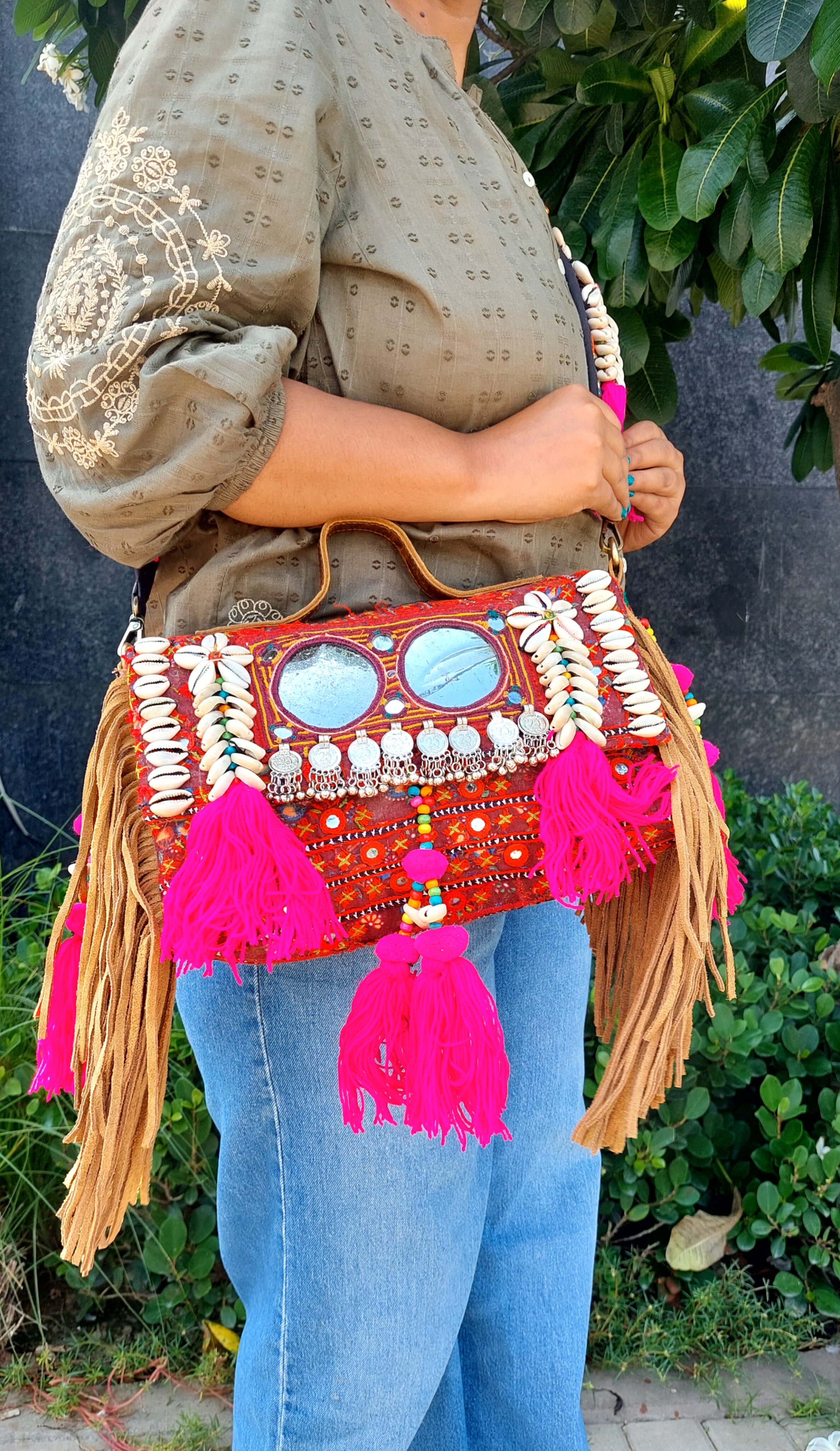 Boho sling bag best sale